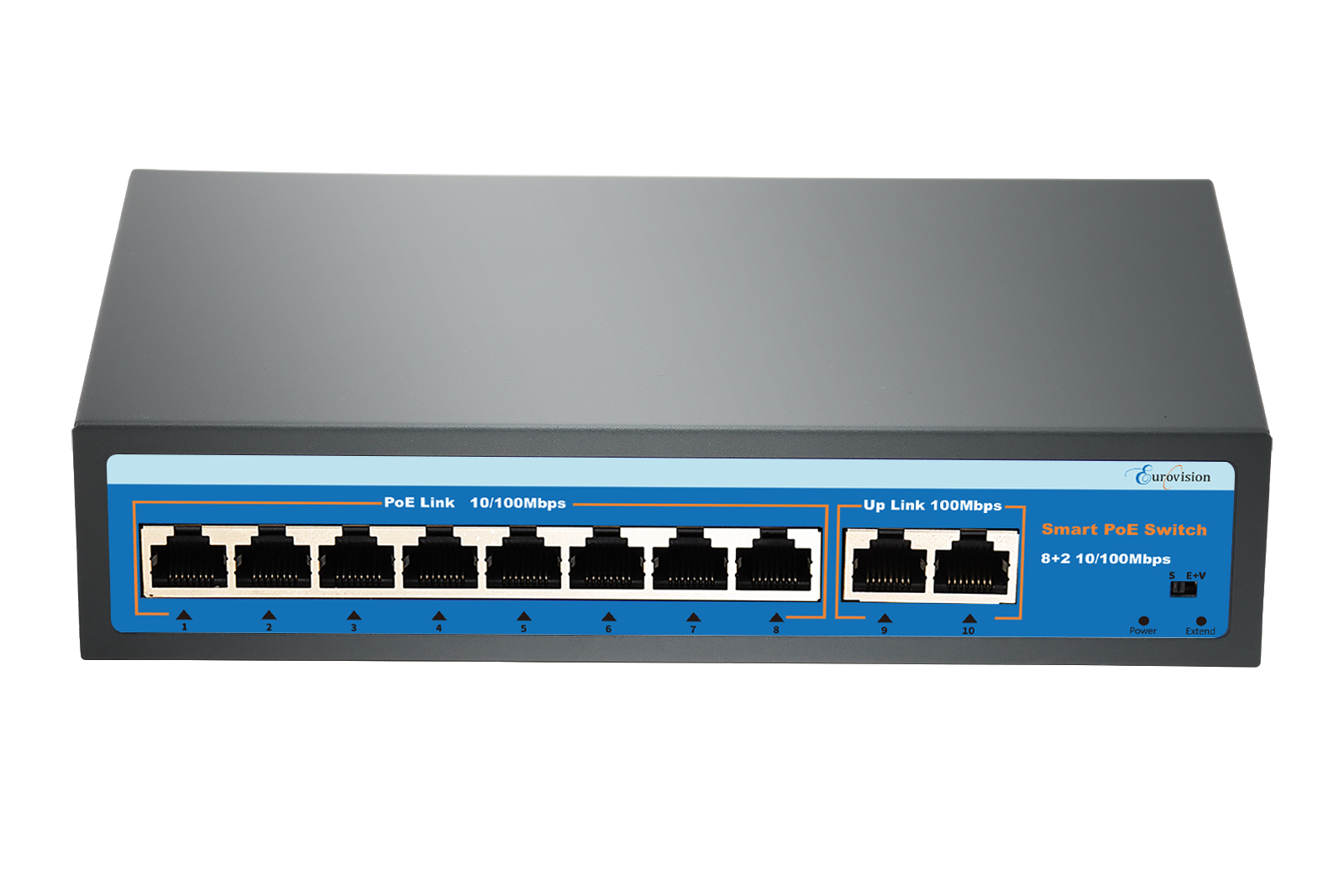 8 Port PoE & 2 Up-Link Port Giga